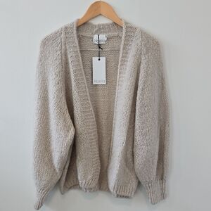 Women's Beige Cardigan Sweater